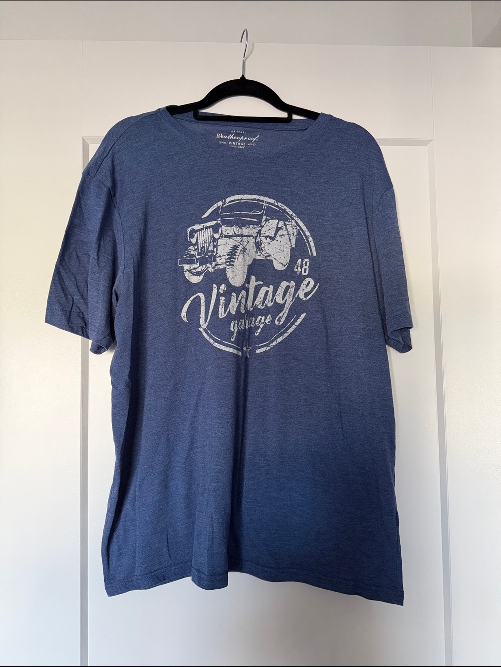 Weatherproof Blue Short-Sleeve Vintage Garage Graphic Tee